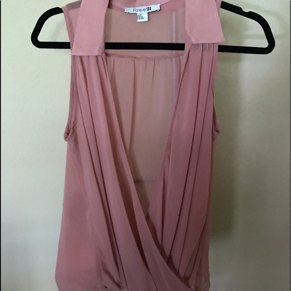 Forever 21 collared tank polyester